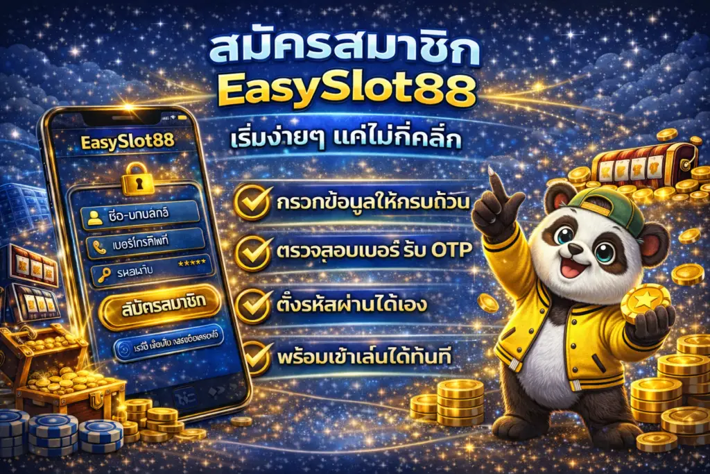 สมัครสมาชิก easyslot88 เริ่มง่ายๆ แค่ไม่กี่คลิ๊ก