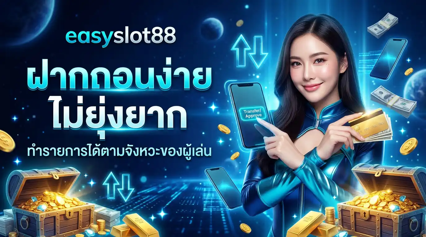 easyslot88 ฝากถอนง่าย ไม่ยุ่งยาก ทำรายการได้ตามจังหวะของผู้เล่น