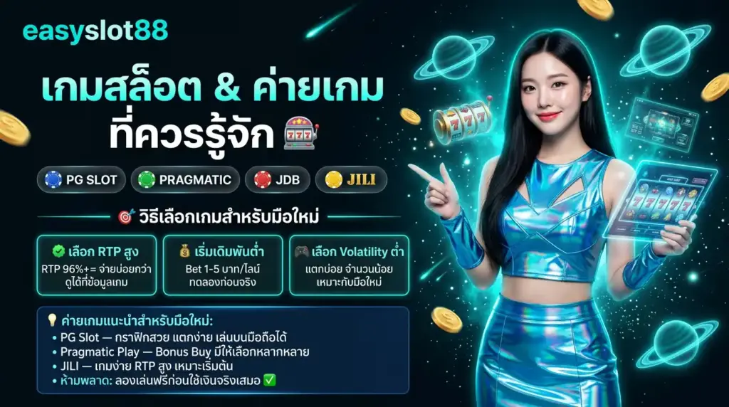 เกมสล็อต/ค่ายเกม และวิธีเลือกเกมให้เหมาะกับมือใหม่